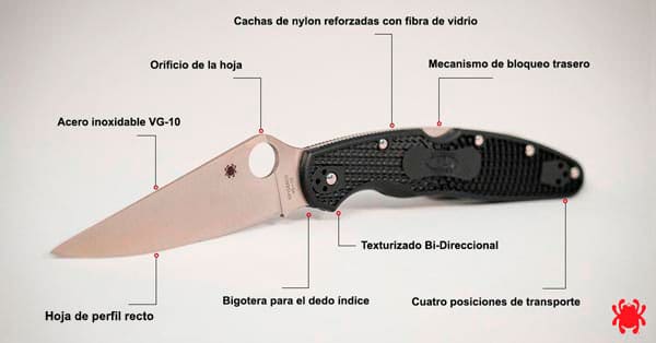 Características navaja Police 4 de Spyderco | Esteller